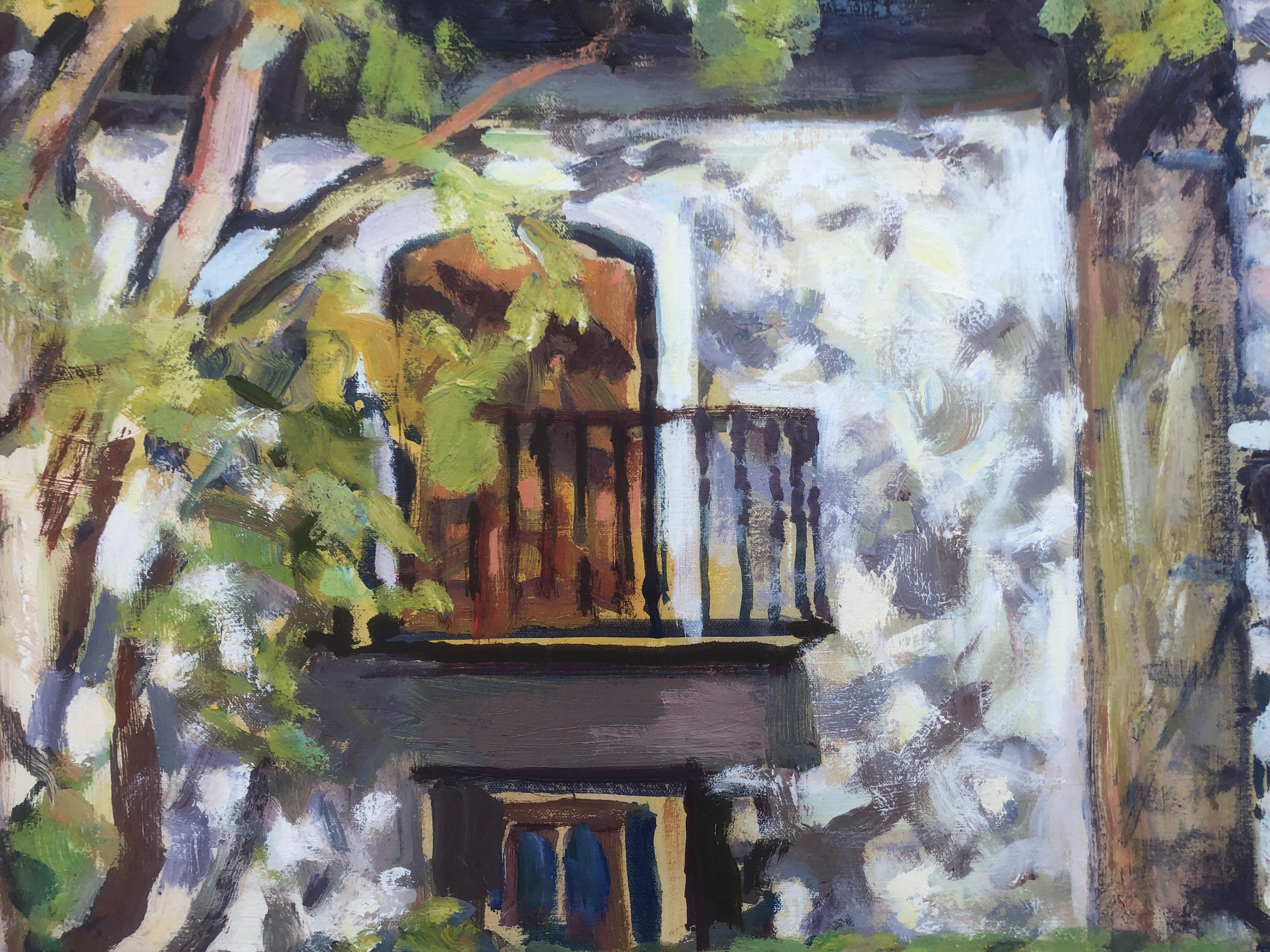 Spanische Landschaft Spanien Öl auf Leinwand Gemälde ländliches Haus (Post-Impressionismus), Painting, von Rafael Duran Benet