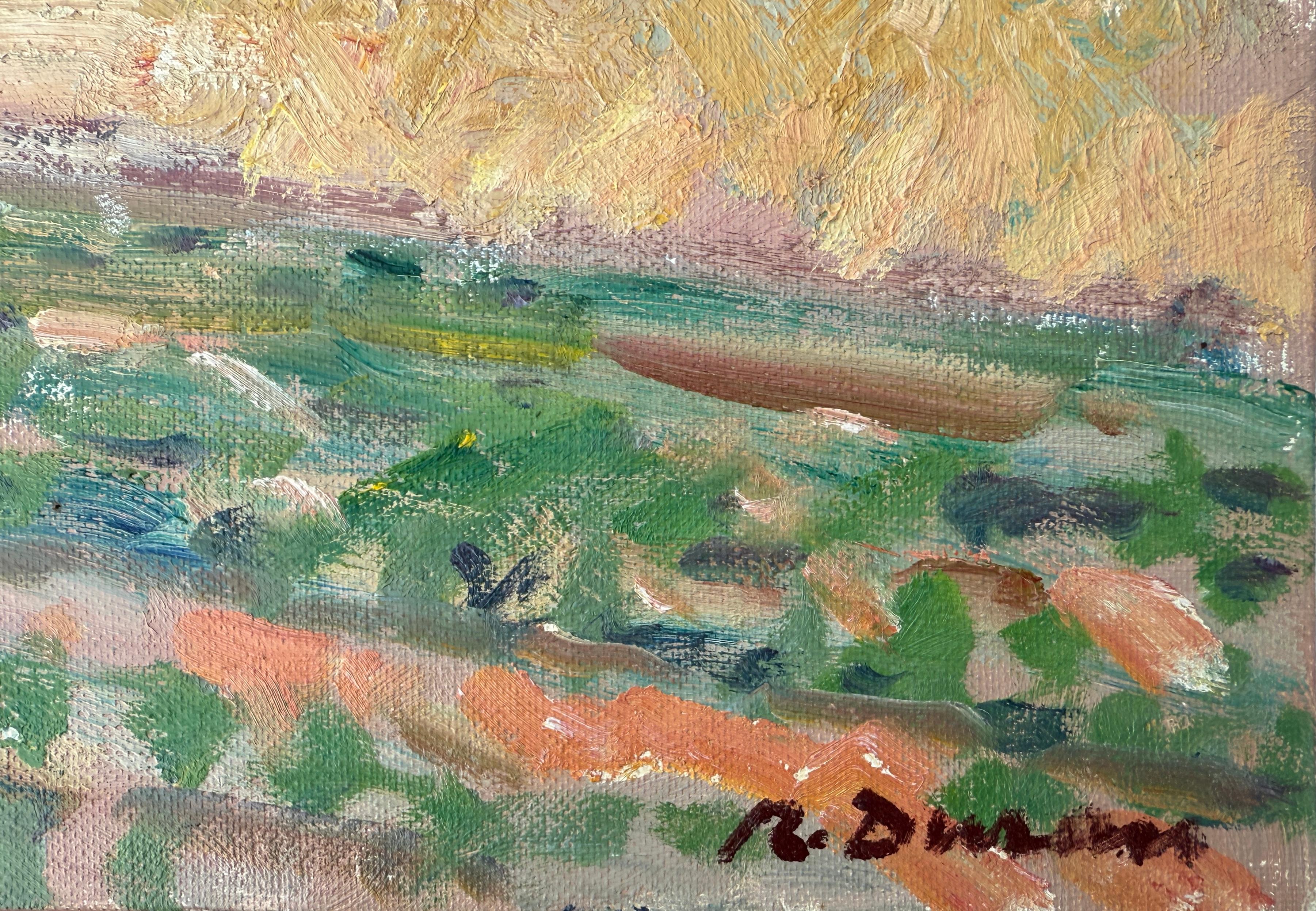 Paisaje español con granja pintura al óleo España - Painting de Rafael Duran Benet