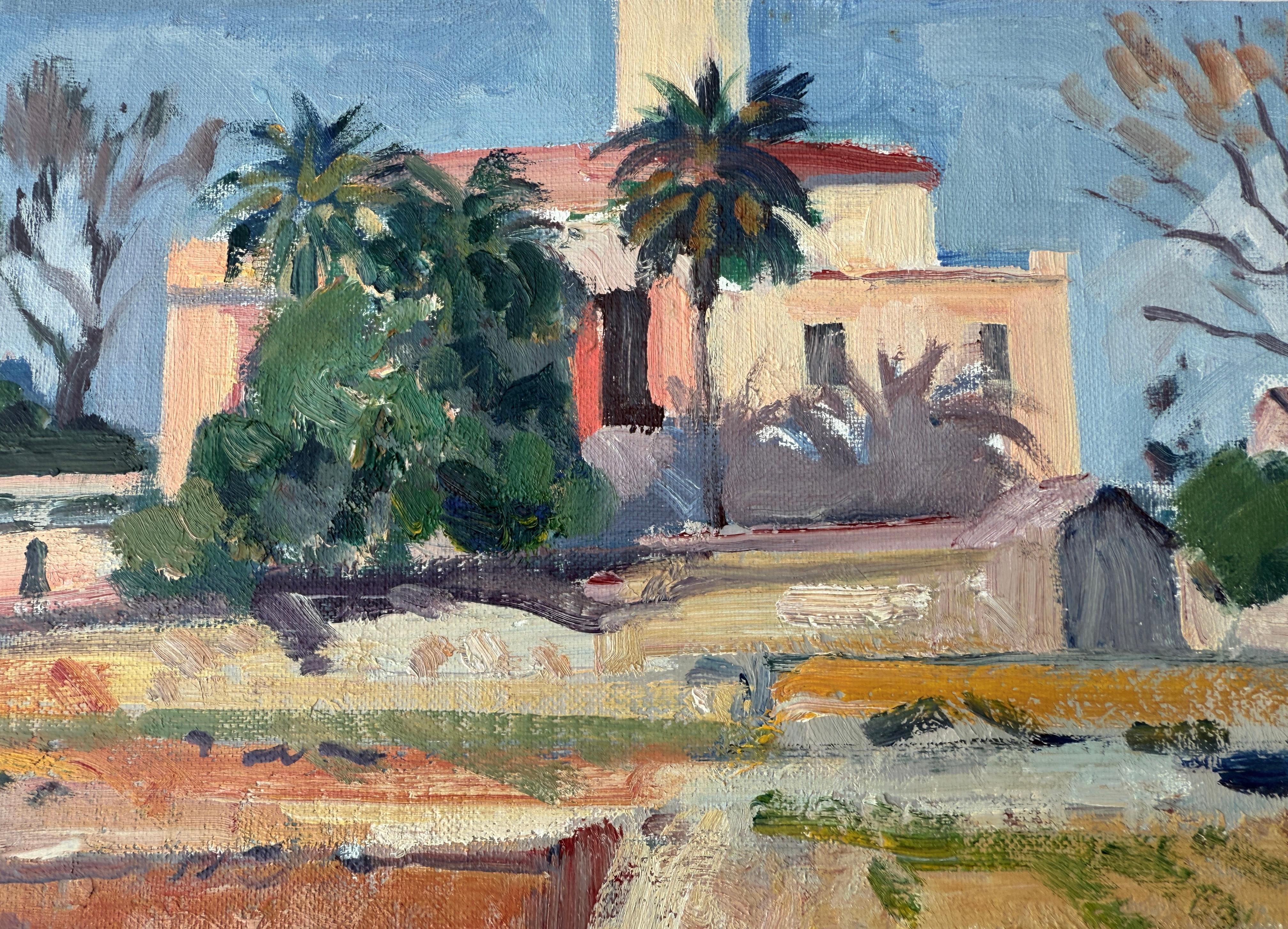 Paisaje español con granja pintura al óleo España en venta 2