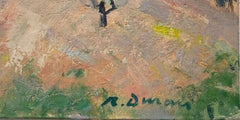 Vineyard Landscape with Distant Mountains oil painting Spain Europe