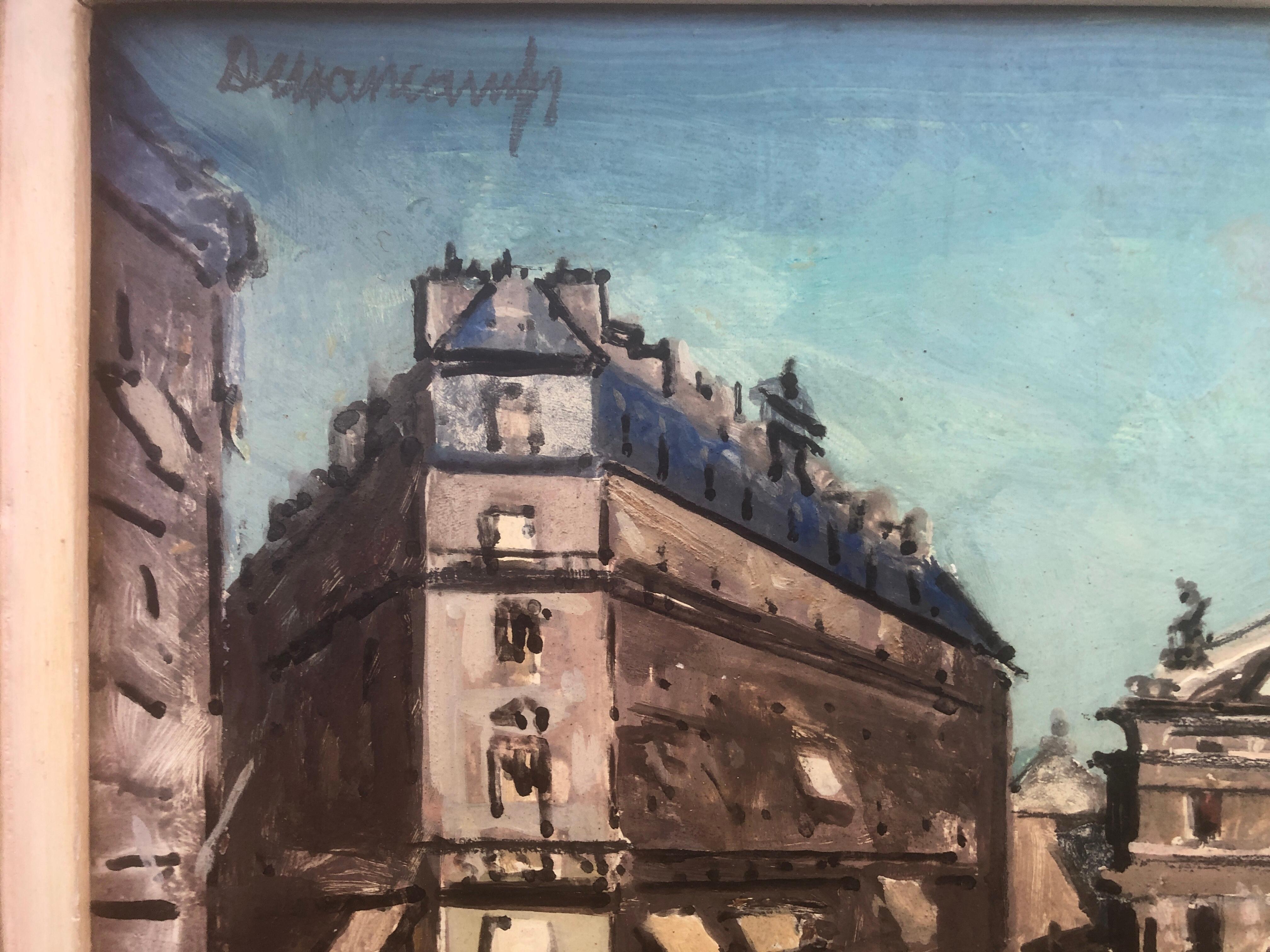 Rafael Durancamps (1891-1979) - Paris - Oil on board
Oil measures 22x27 cm.
Frame measures 48x53 cm.

Rafael Durancamps i Folguera (Sabadell, March 29, 1891 [1] - Barcelona, January 4 [2], 1979) was a Spanish painter.
He learned the trade under the