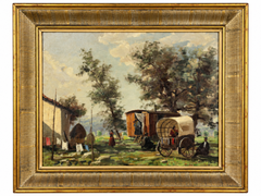 Rafael Fernández de Soto – Nomadenlager – Öl auf Leinwand