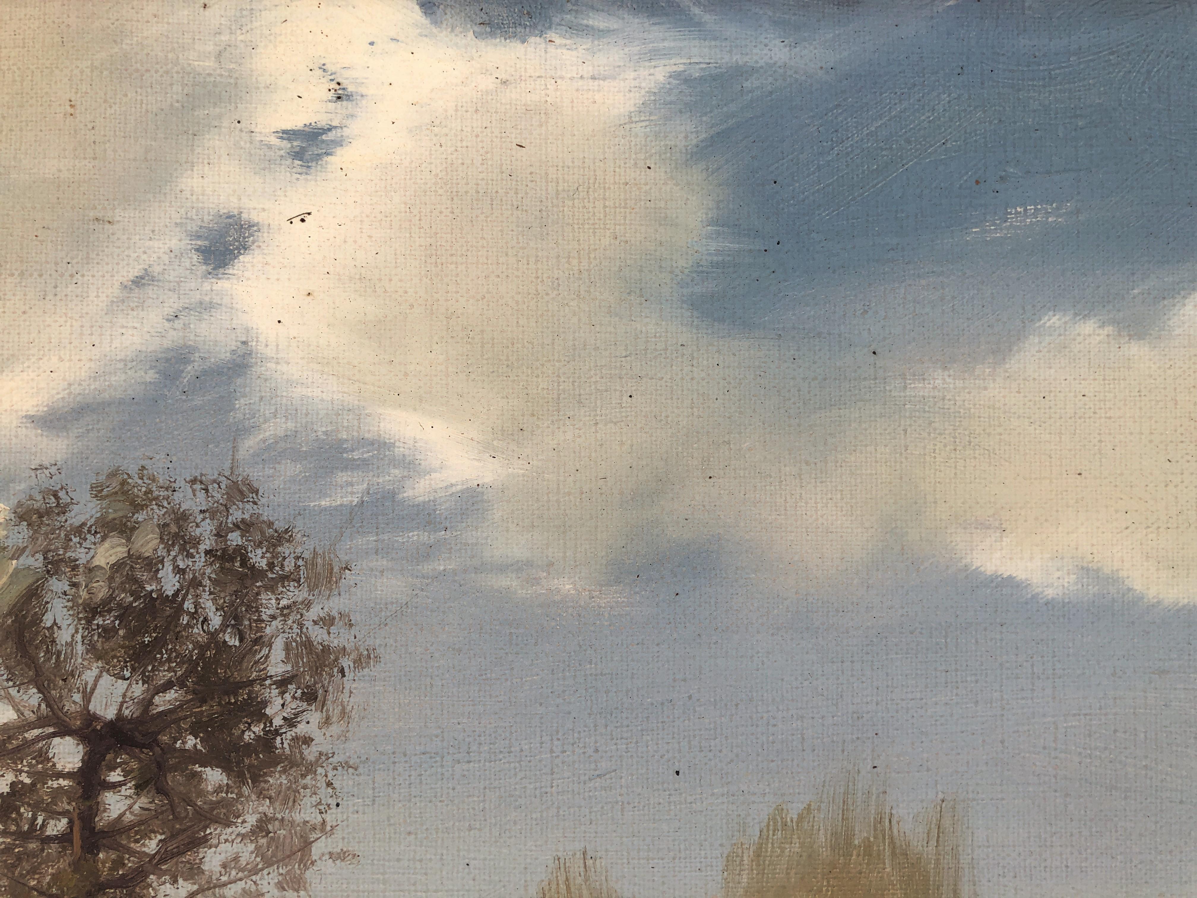 Rafael Fernández de Soto Spanish landscape oil on canvas painting For