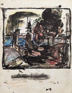 New Years Eve, New York, Gouache moderna su tavola di Rafael Fernandez