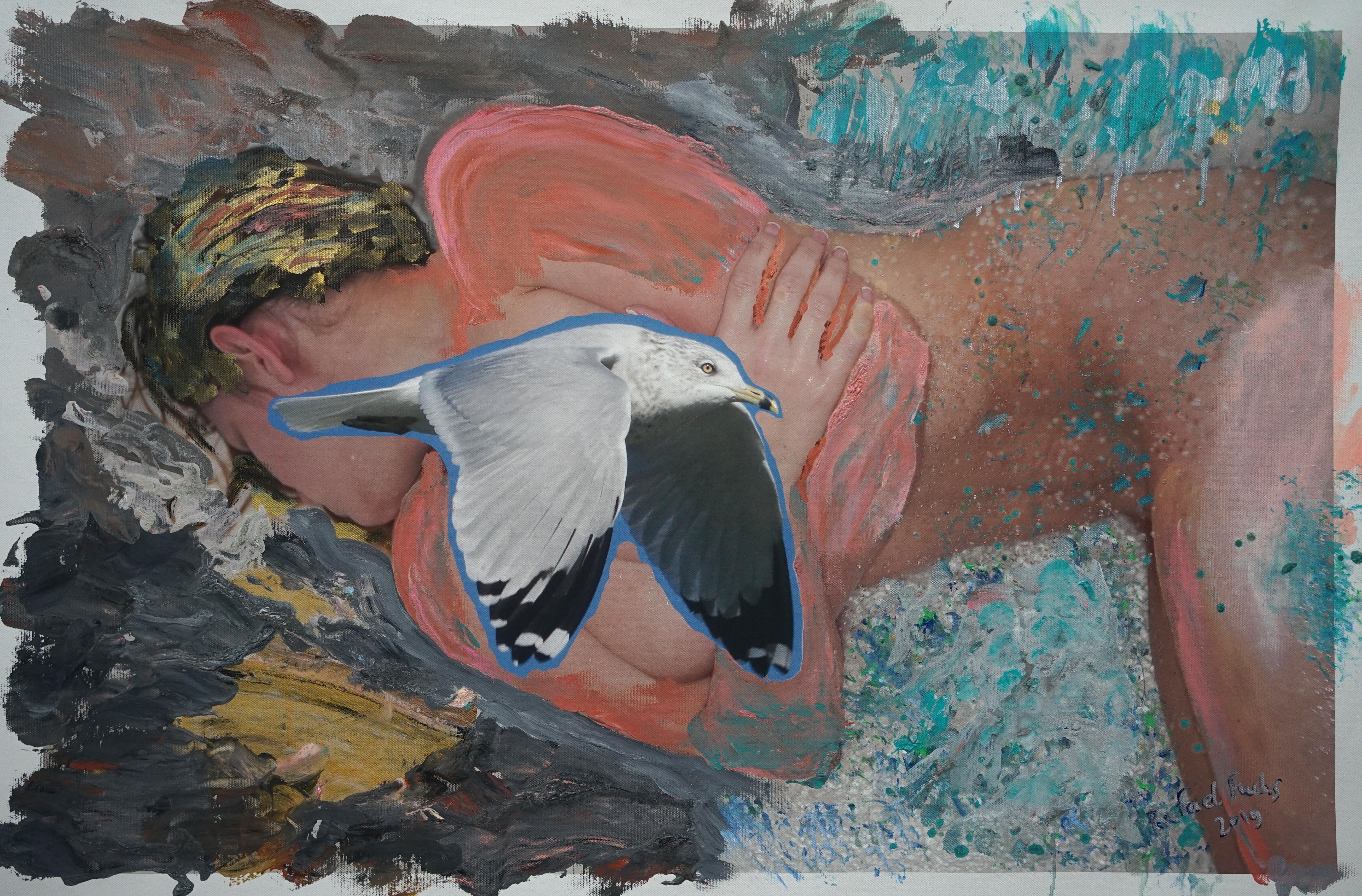 Then The Bird Flew (Liz in the Tub)  - Mixed Media Art by Rafael Fuchs