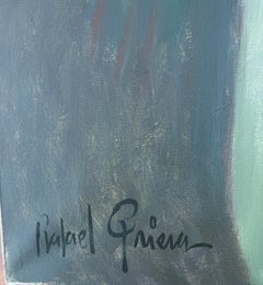 Donna malinconica olio su tela pittura arte europea