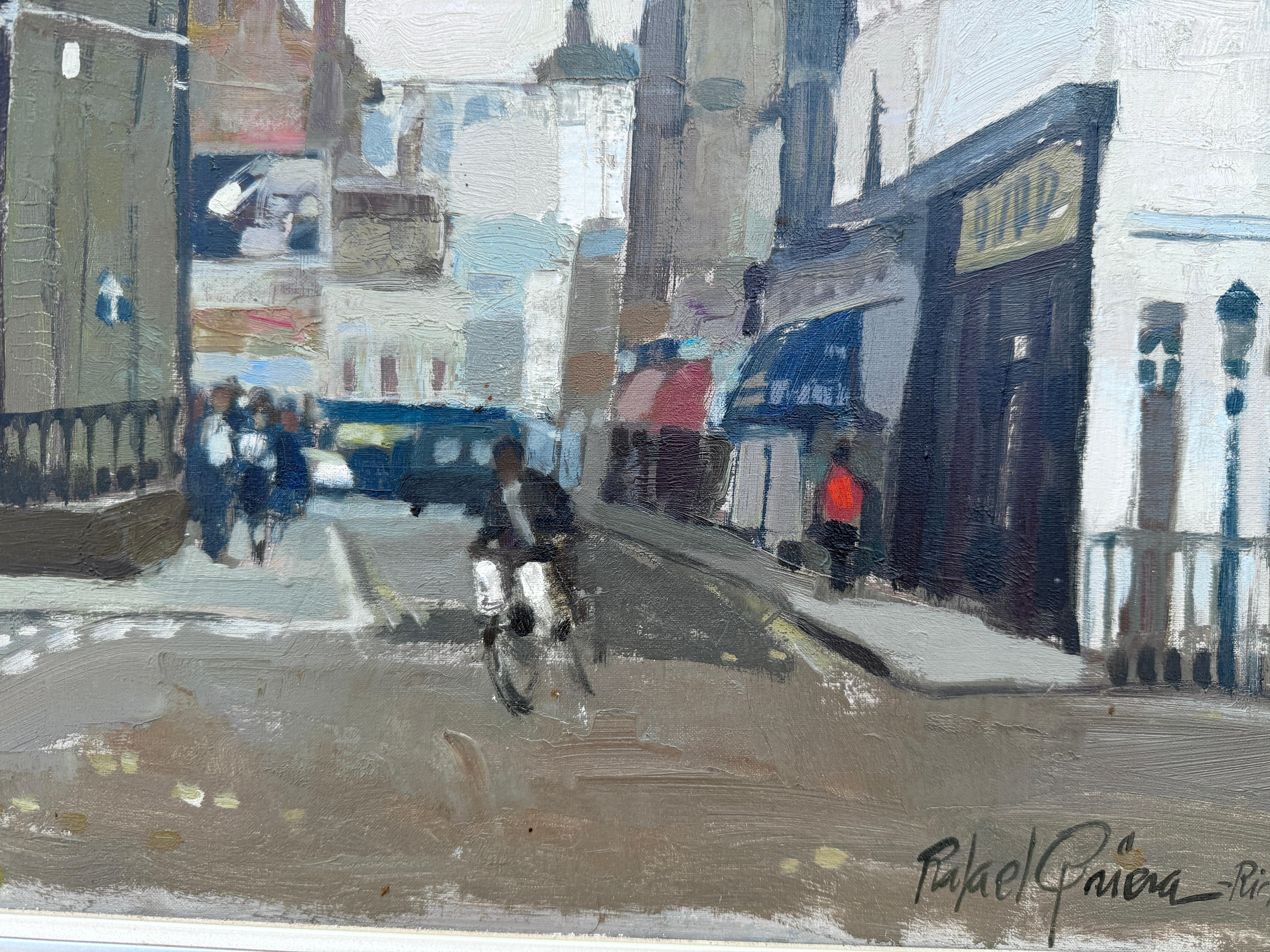 Richmond England Vereinigtes Königreich urbanscape Öl auf Leinwand Gemälde (Schwarz), Landscape Painting, von Rafael Griera Calderón