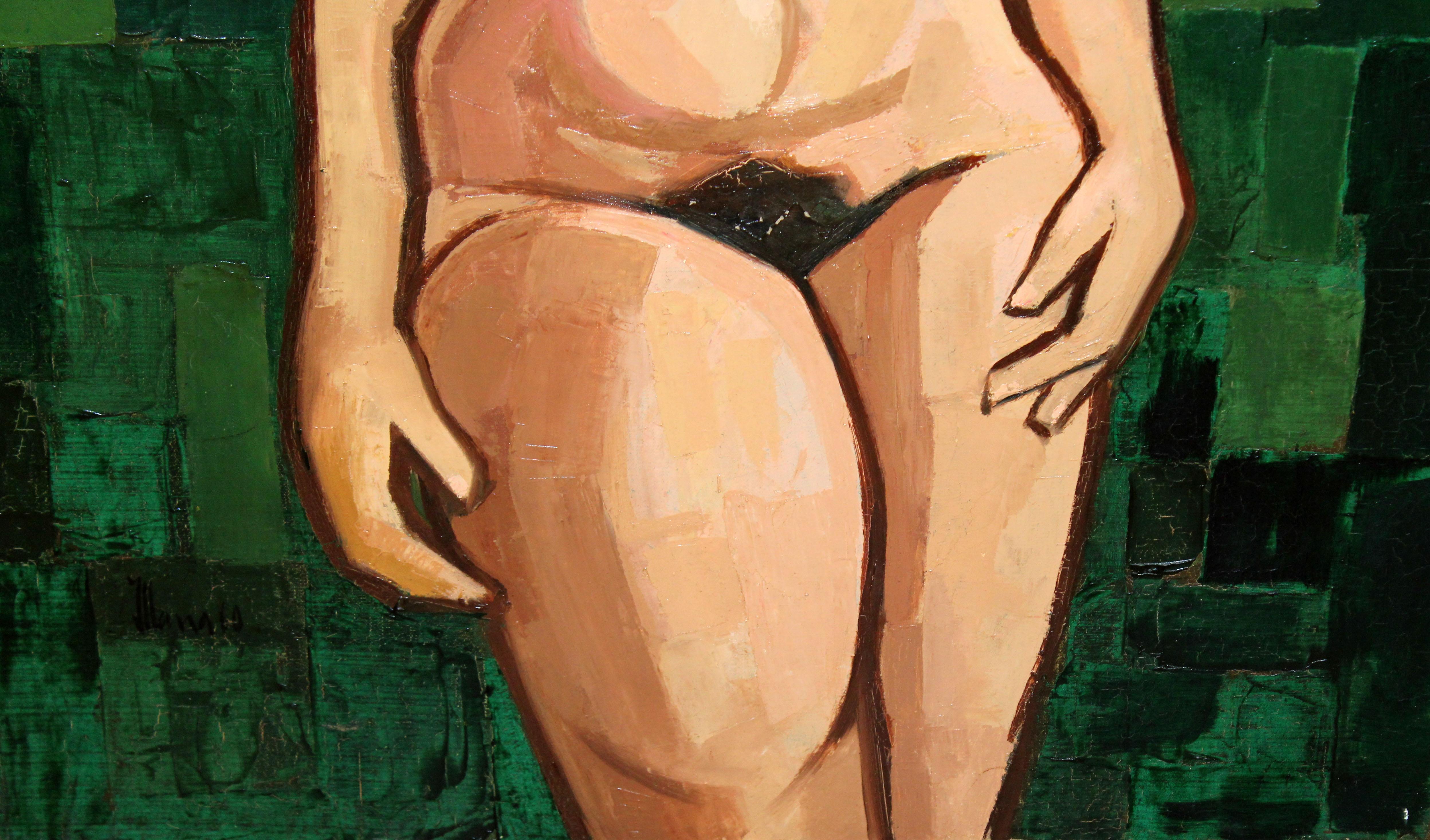 Como pueden apreciar, la obra va firmada en la parte inferior y fechada del año 1960

Se presenta sin enmarcar la obra

El estado de la obra es aceptable

Medidas obra: 100 cm. de altura x 60 cm. de ancho

Ver biografía en una de las fotografías