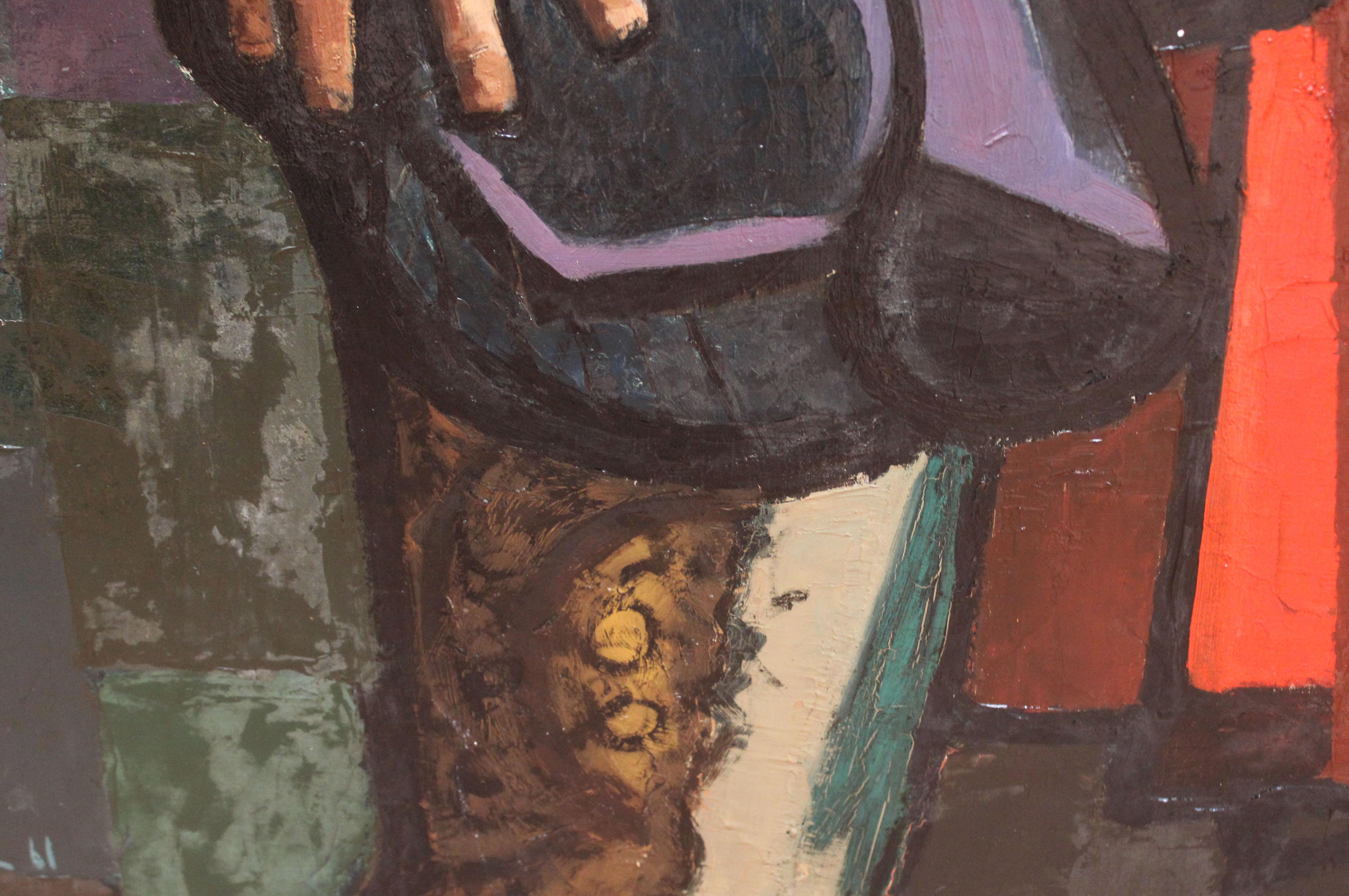 Torero - Óleo sobre tela - Año 1961 - 130 cm. x 73 cm. en venta 5