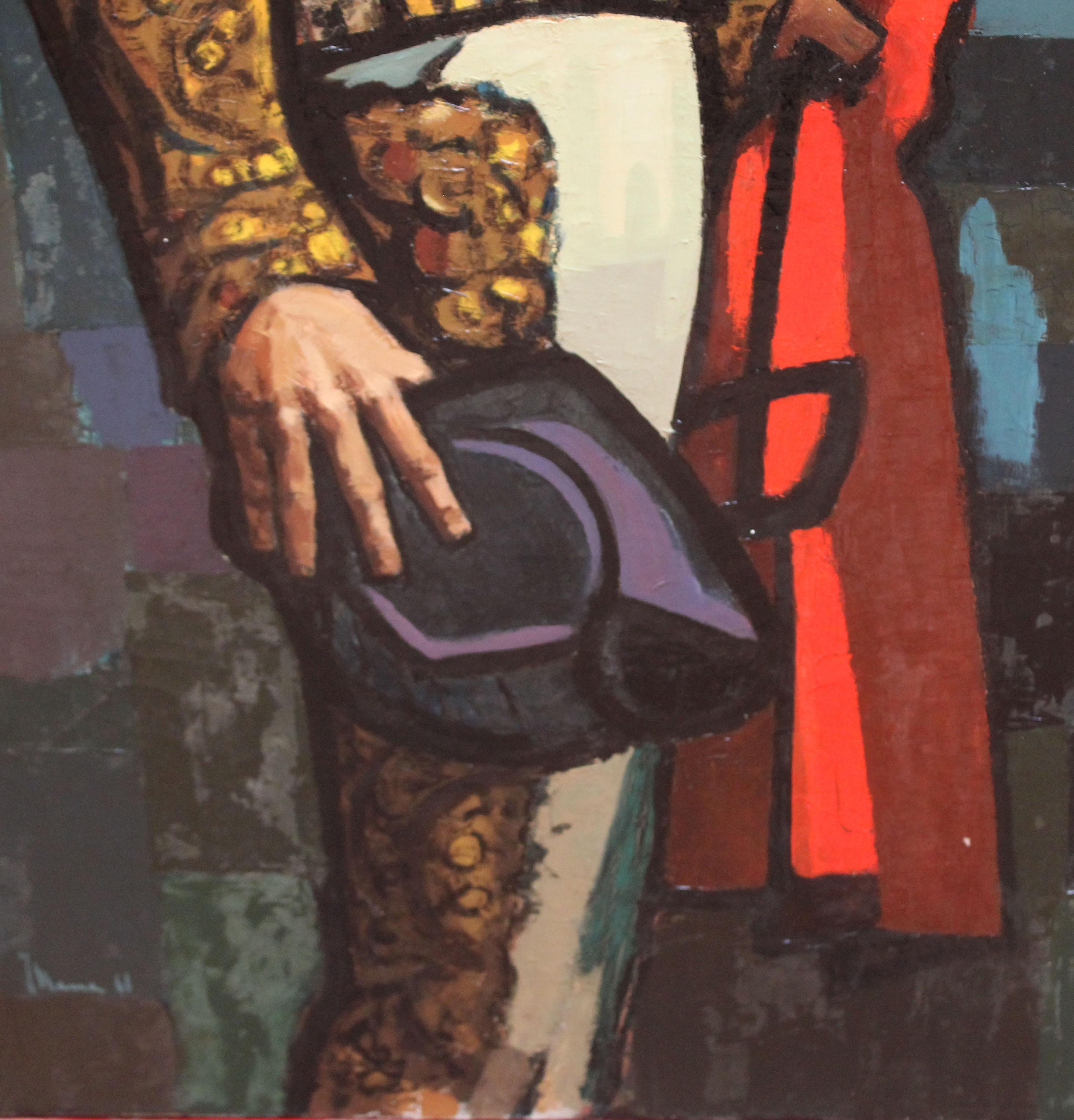 Torero - Óleo sobre tela - Año 1961 - 130 cm. x 73 cm. - Painting Fauvista de Rafael Illana Diez