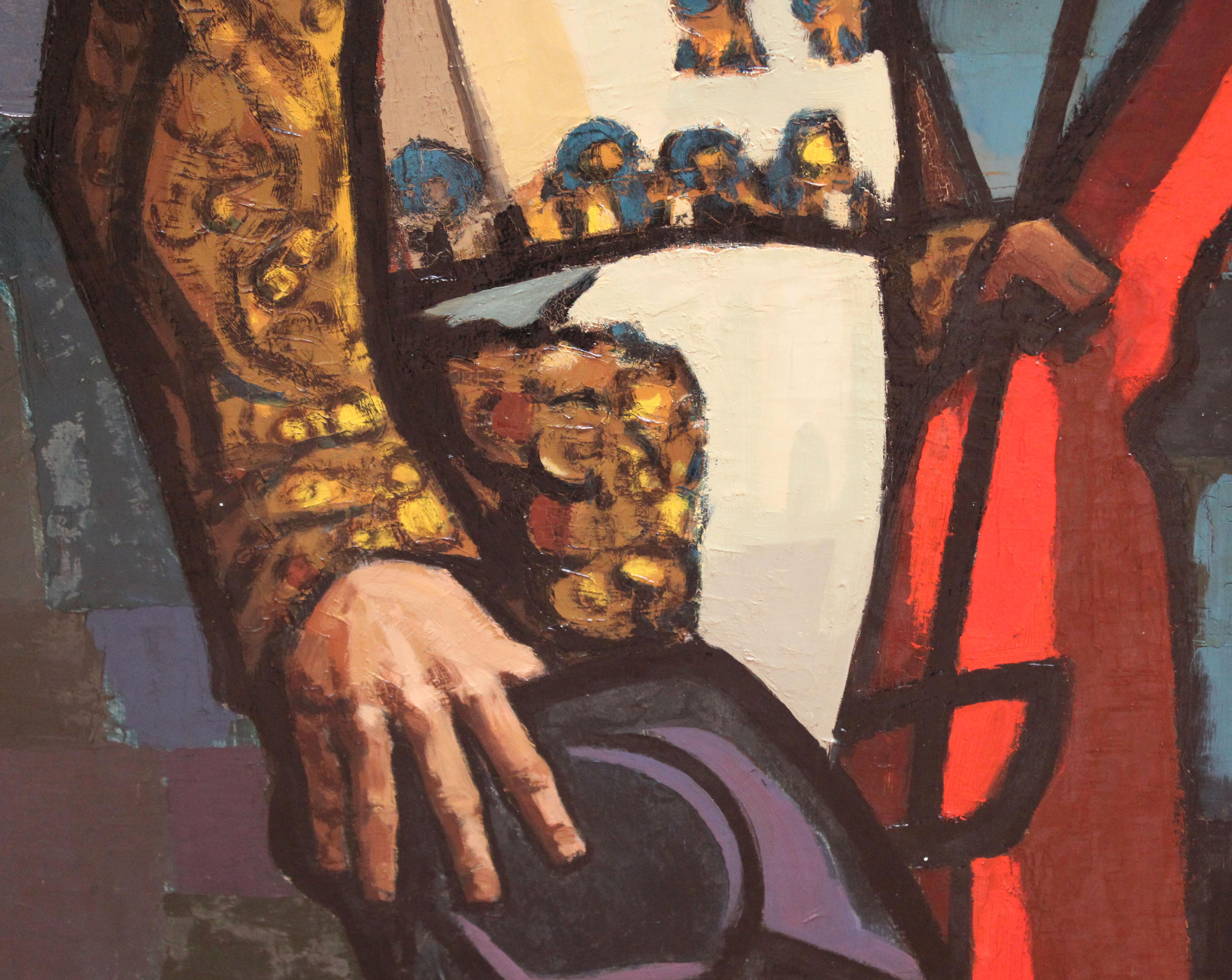Torero - Óleo sobre tela - Año 1961 - 130 cm. x 73 cm. en venta 3