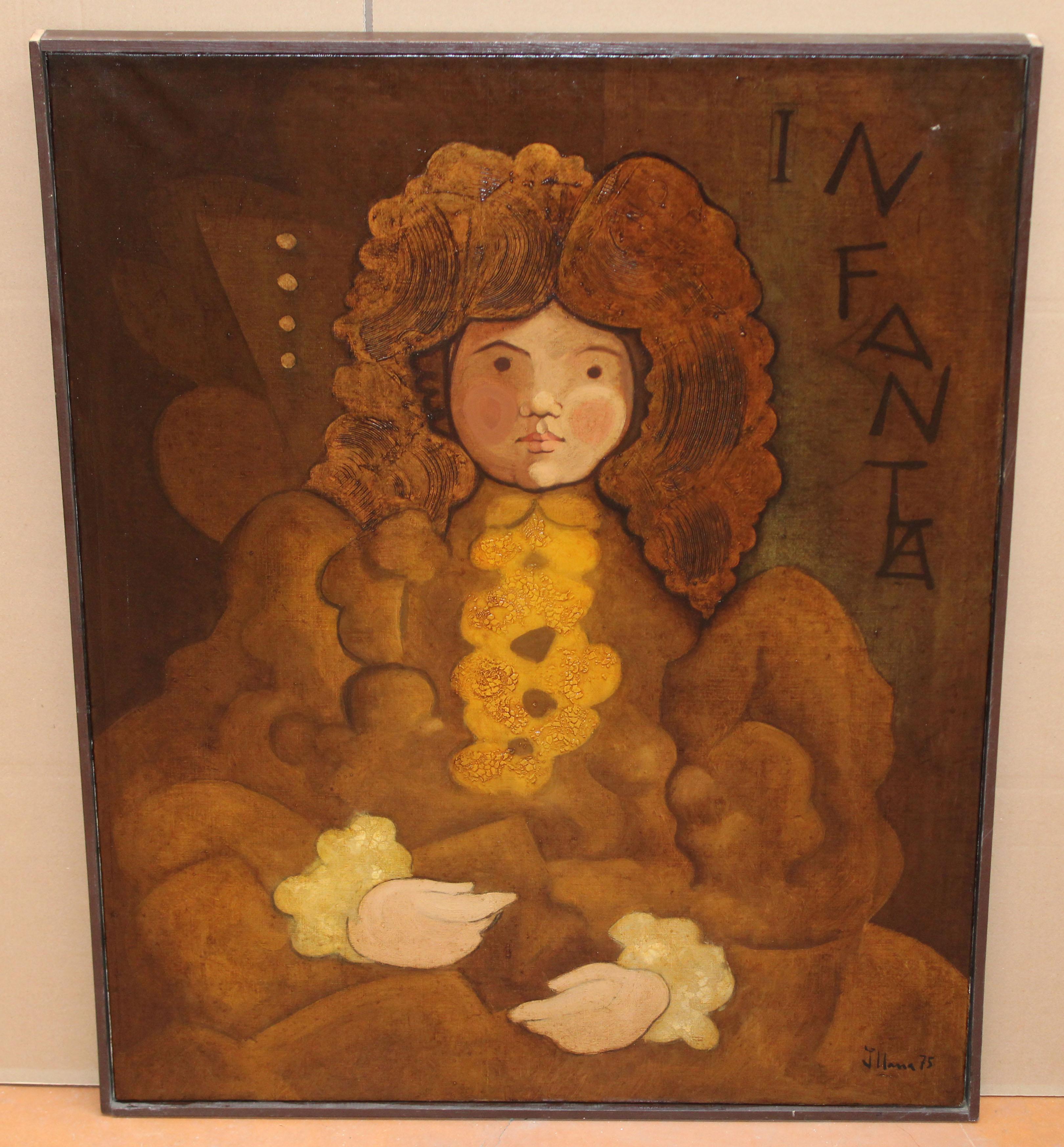 Óleo sobre tela - Infanta - Año 1975 – Painting von Rafael Illana