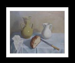 Rafael Illana   BREAD  JARS  original still life  acrylic painting