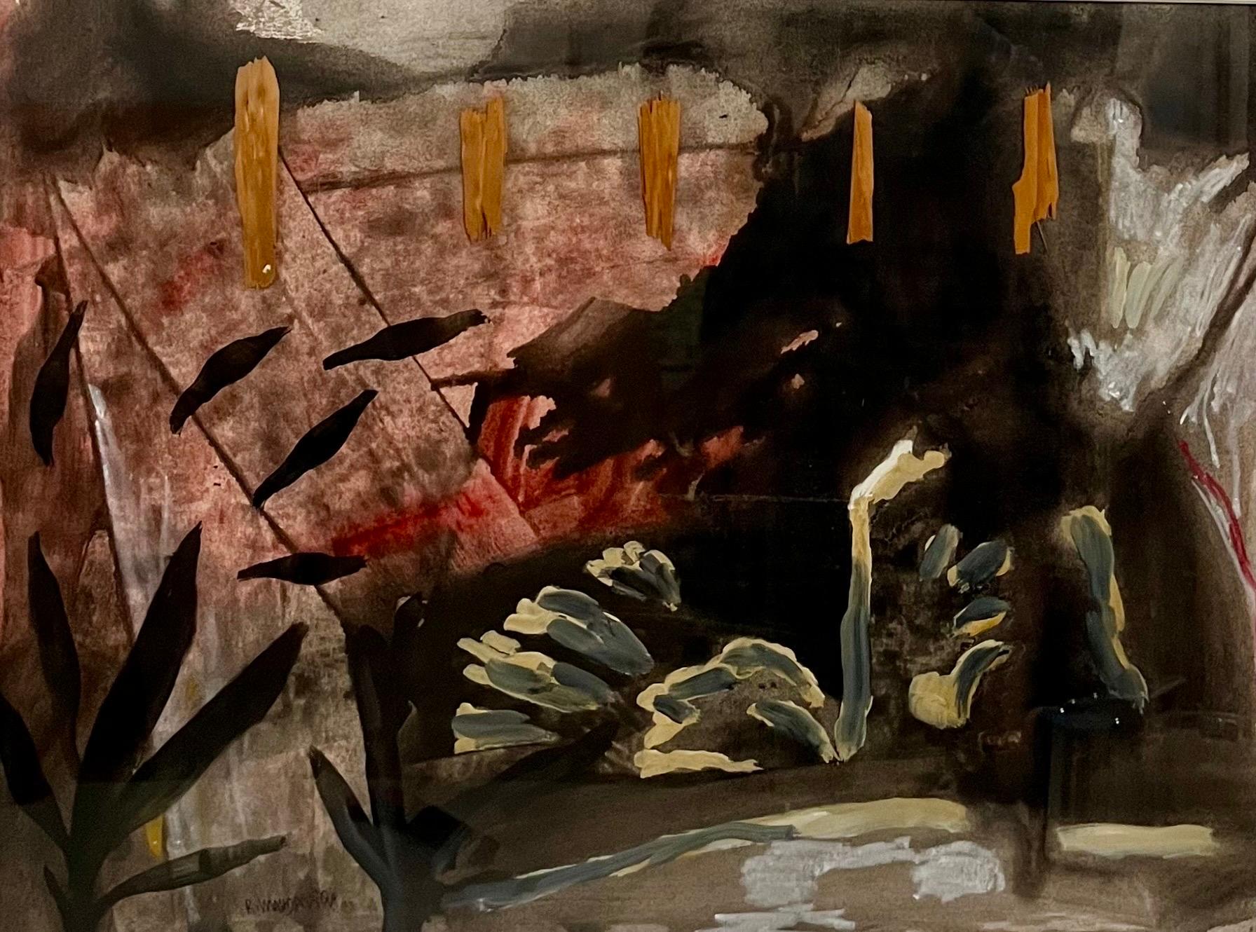Raphael Mahdavi,
Senza titolo, 1990, 
Collage di olio e legno, pittura di assemblaggio su carta, 
Provenienza: Kouros Gallery NYC Label. (etichetta e supporto strappati ma presenti)
Dimensioni: tappetino 17,5 x 23, cornice 25 x 32.


Rafael Sinclair