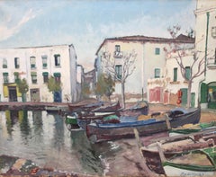 Óleo sobre tela - Pueblo costero - Año 1933