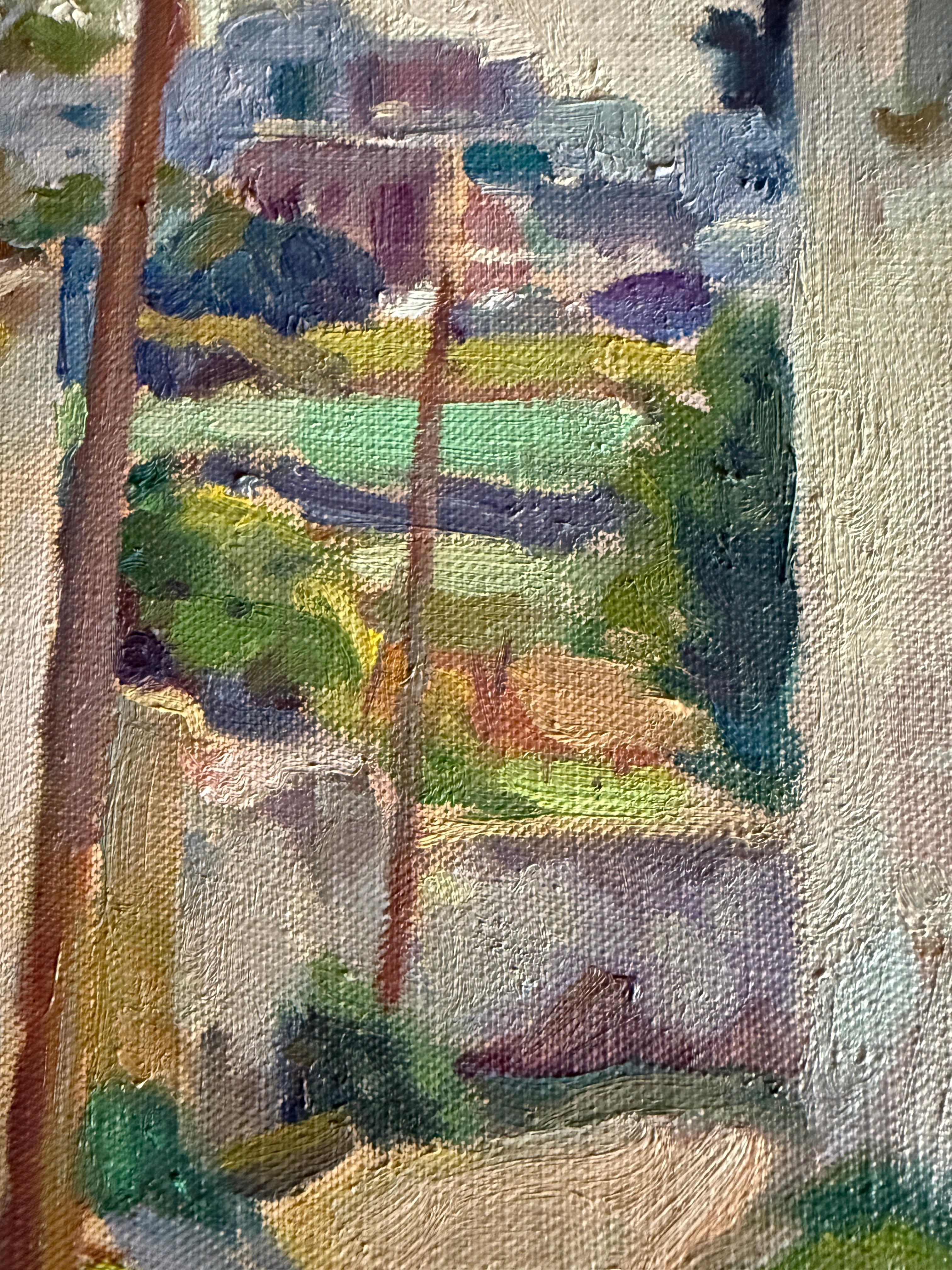 Vilanoveta Sitges Spain oil on canvas painting spanish landscape For Sale 1