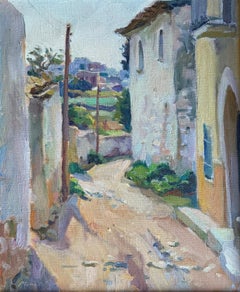 Vilanoveta Sitges Spain oil on canvas painting spanish landscape