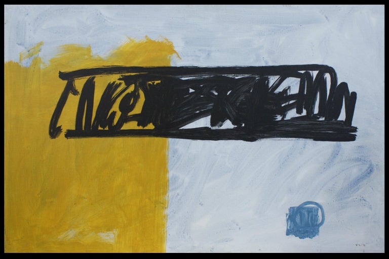 Rafael Ruz - Ruz. Blue. Geometric Forms Original abstract acrylic oil ...