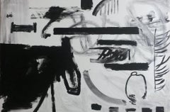 Ruz  Noir Blanc  Paysages - originaux  Peinture abstraite à l'acrylique sur toile