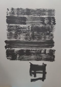 Ruz 16.1 Gray Black Qui Primitivum est. Landscapes -  Abstract Acrylic  Painting