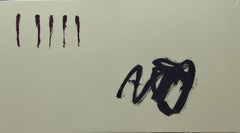 Ruz   Schwarz Rot Leinwand -  Abstrakt-Acryl  Malerei