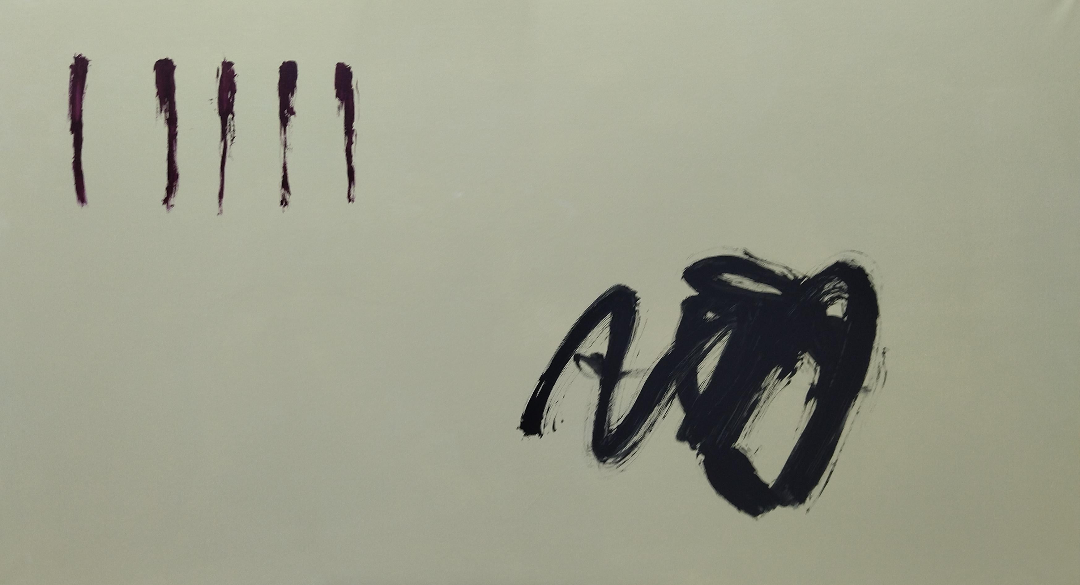 Ruz   Tela nera rossa -  Acrilico astratto  Pittura - Painting Astratto di RAFAEL RUZ