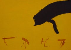 Ruz 11 Golden Black Abstract Acrylic Painting