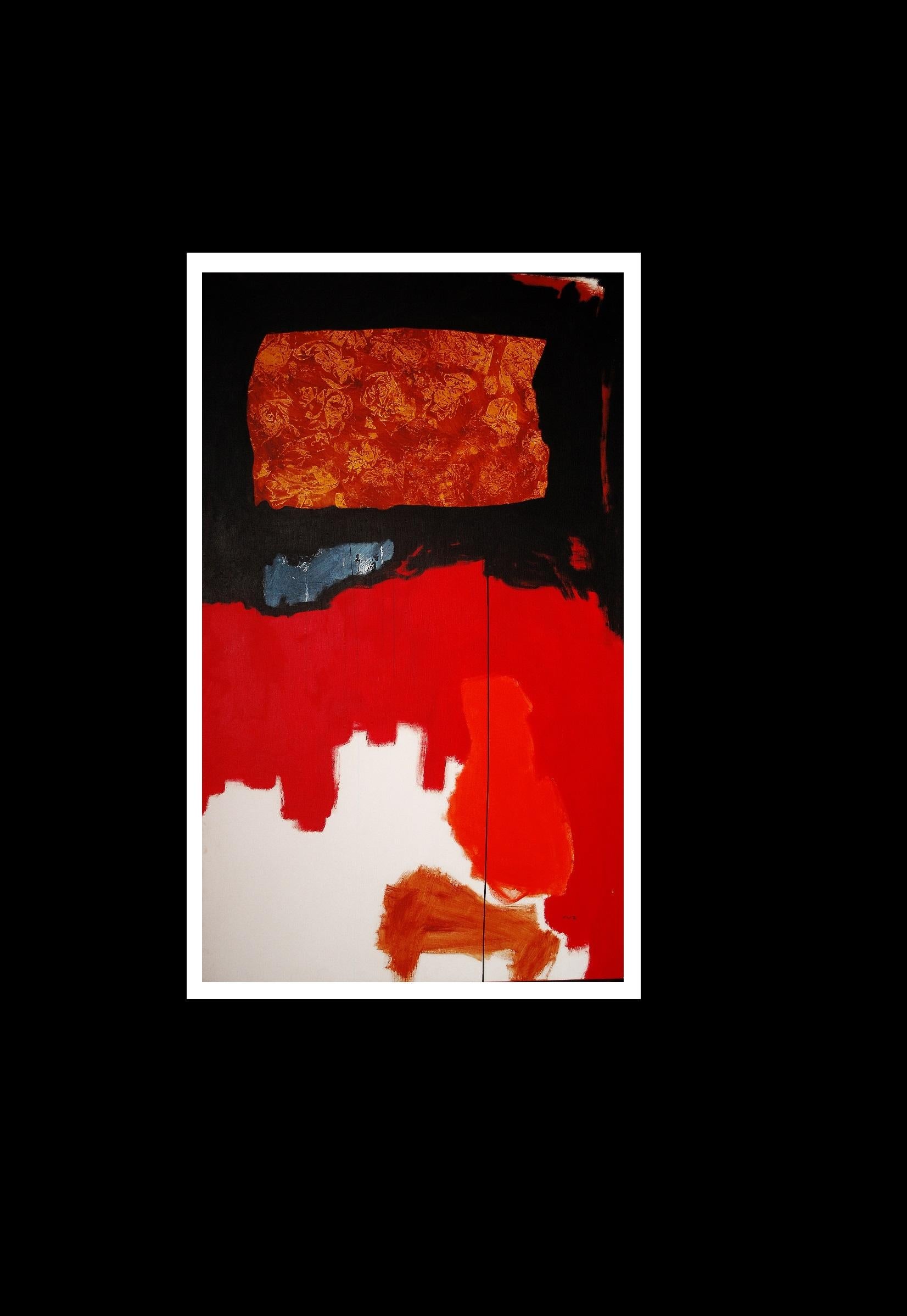 Ruz Red Big Vertical  inconsciencia.  -  Abstract Acrylic  Painting For Sale 7