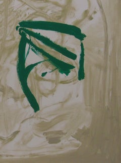 Ruz Square Big Green Placidez original abstract acrylic canvas painting