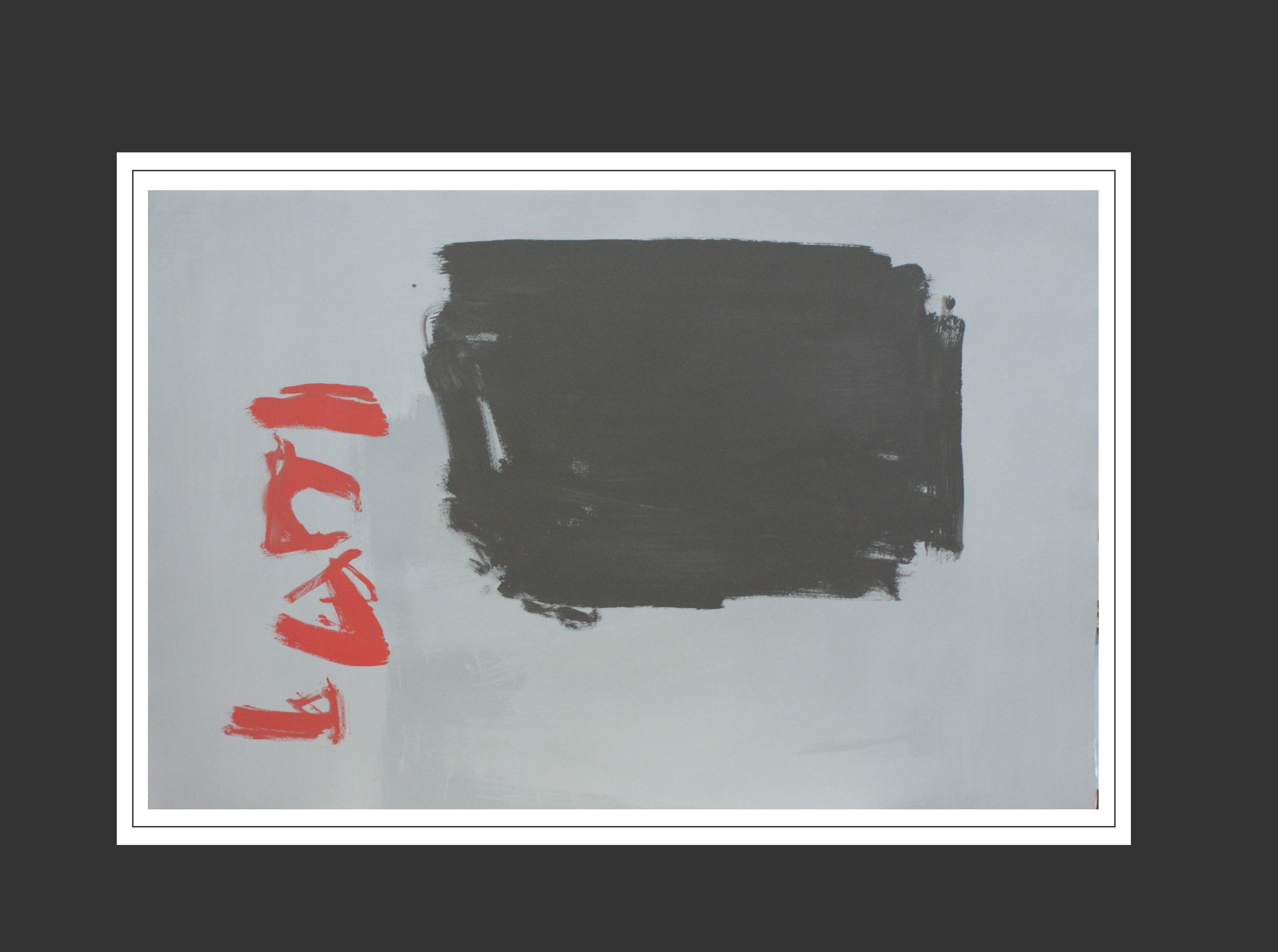 Ruz   Nero e Rosso - pittura acrilica astratta originale in vendita 2