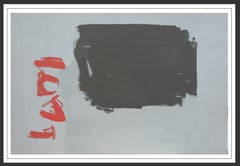 Ruz   Negro y Rojo- pintura acrílica abstracta original