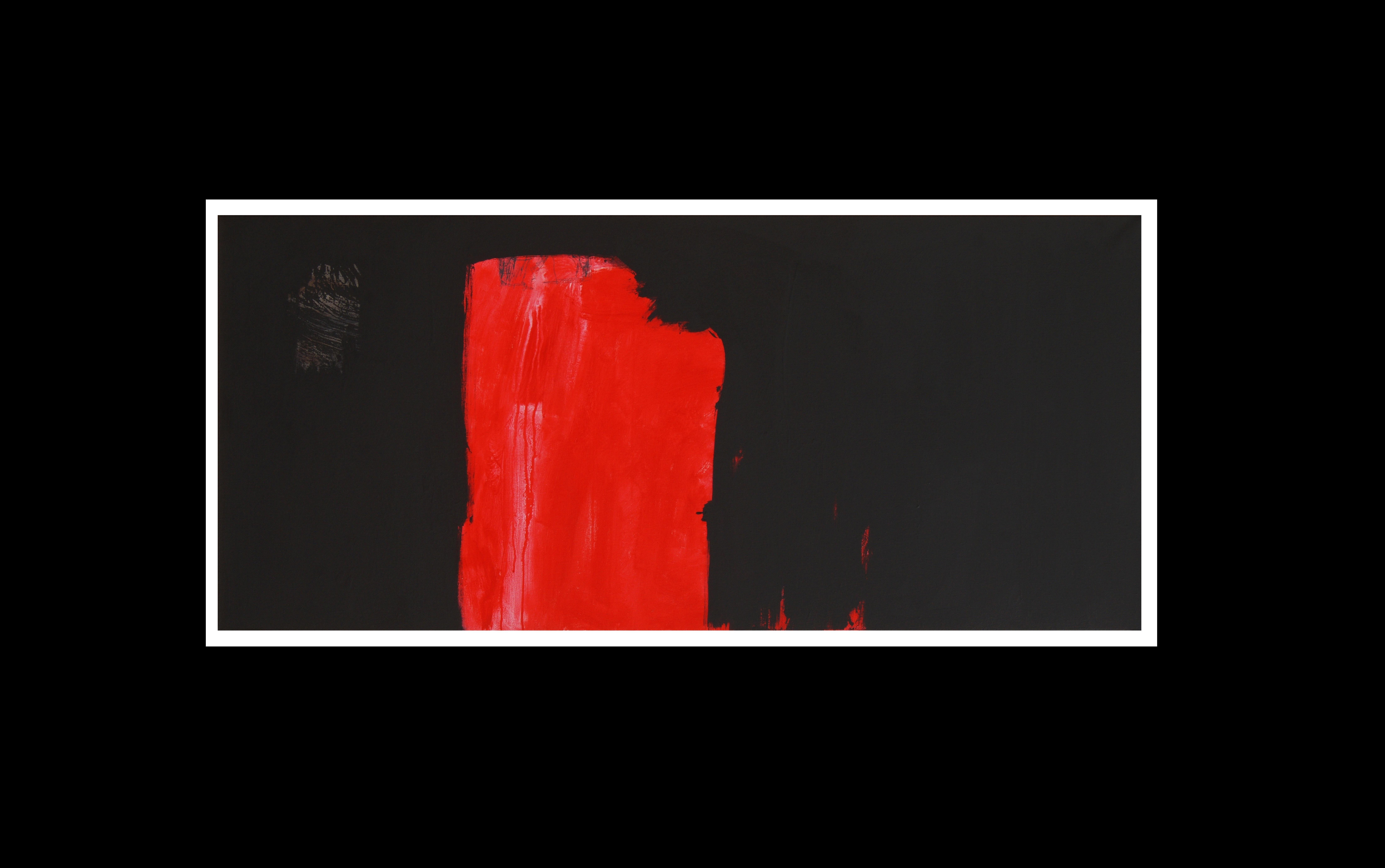 Ruz 13 Negro Grande  Rojo original  lienzo abstracto pintura acrílica en venta 1
