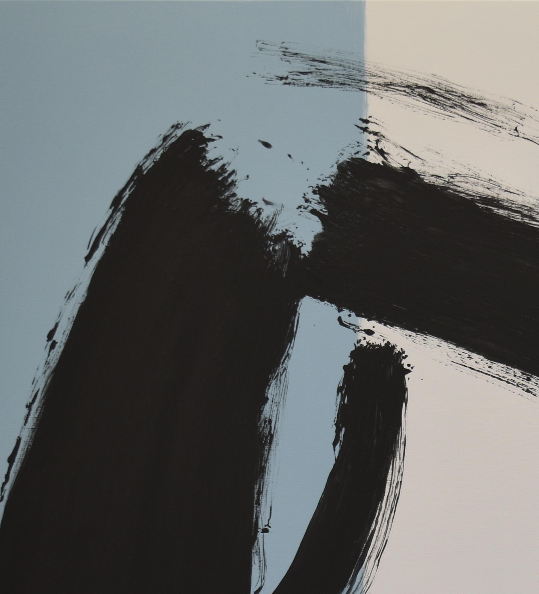 Ruz  Grigio  Blu  Nero  Embeleso-  Acrilico astratto  Pittura - Painting di RAFAEL RUZ
