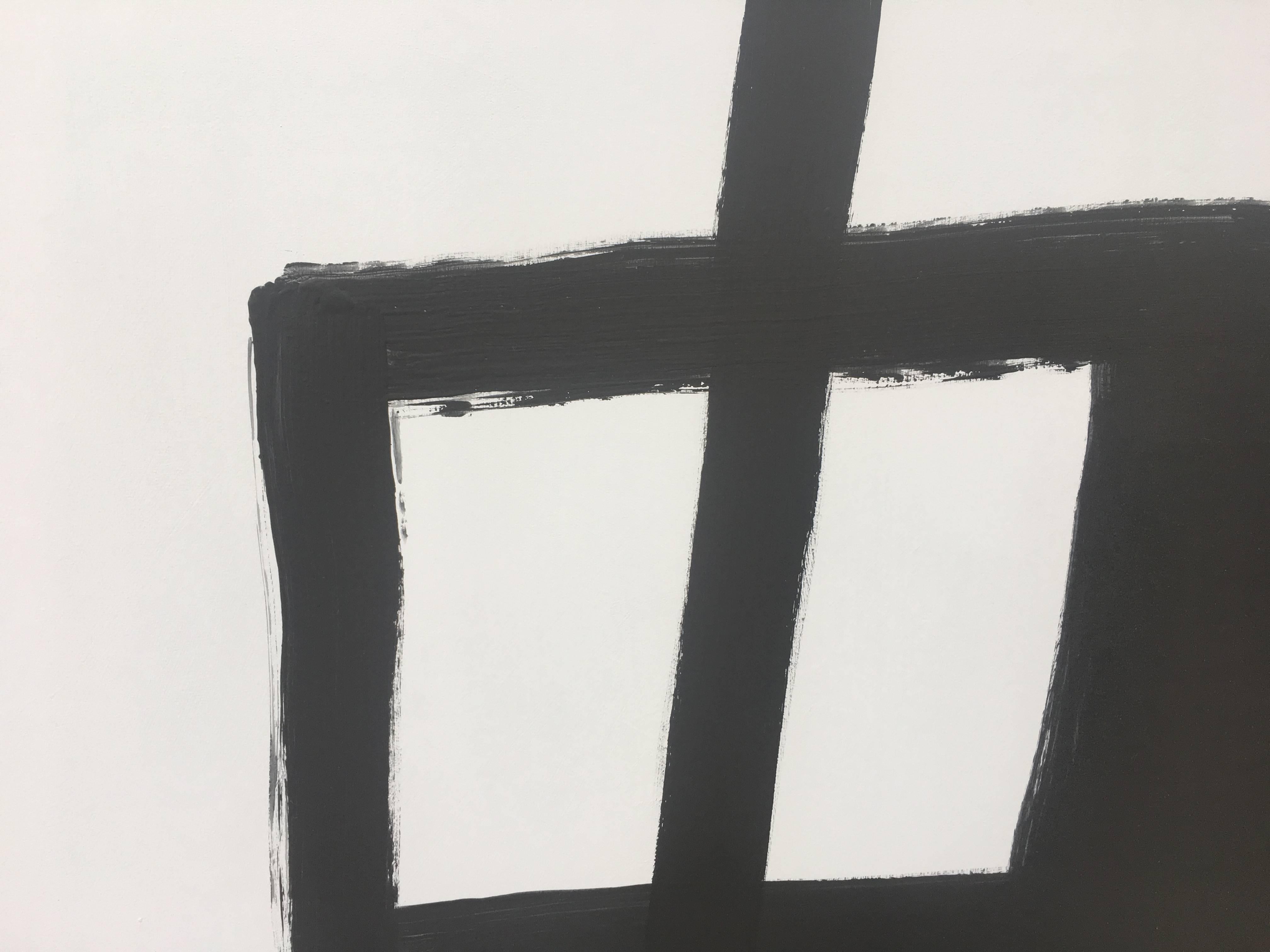 Ruz  Big. light background. red and black original abstract acrylic - Abstract Painting by RAFAEL RUZ