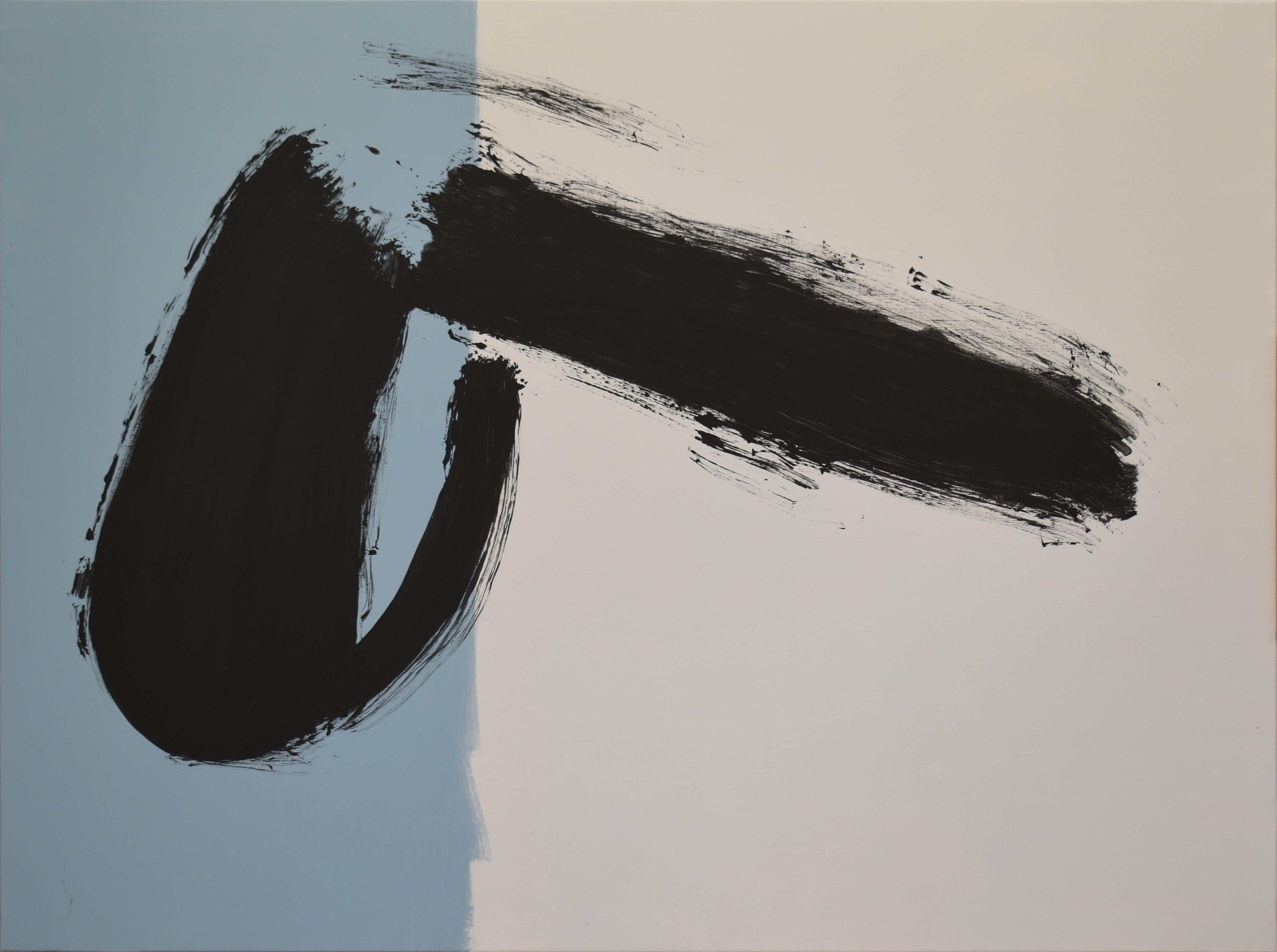 RAFAEL RUZ Abstract Painting -  Ruz    Gray  Blue  Black  Embeleso-  Abstract Acrylic  Painting