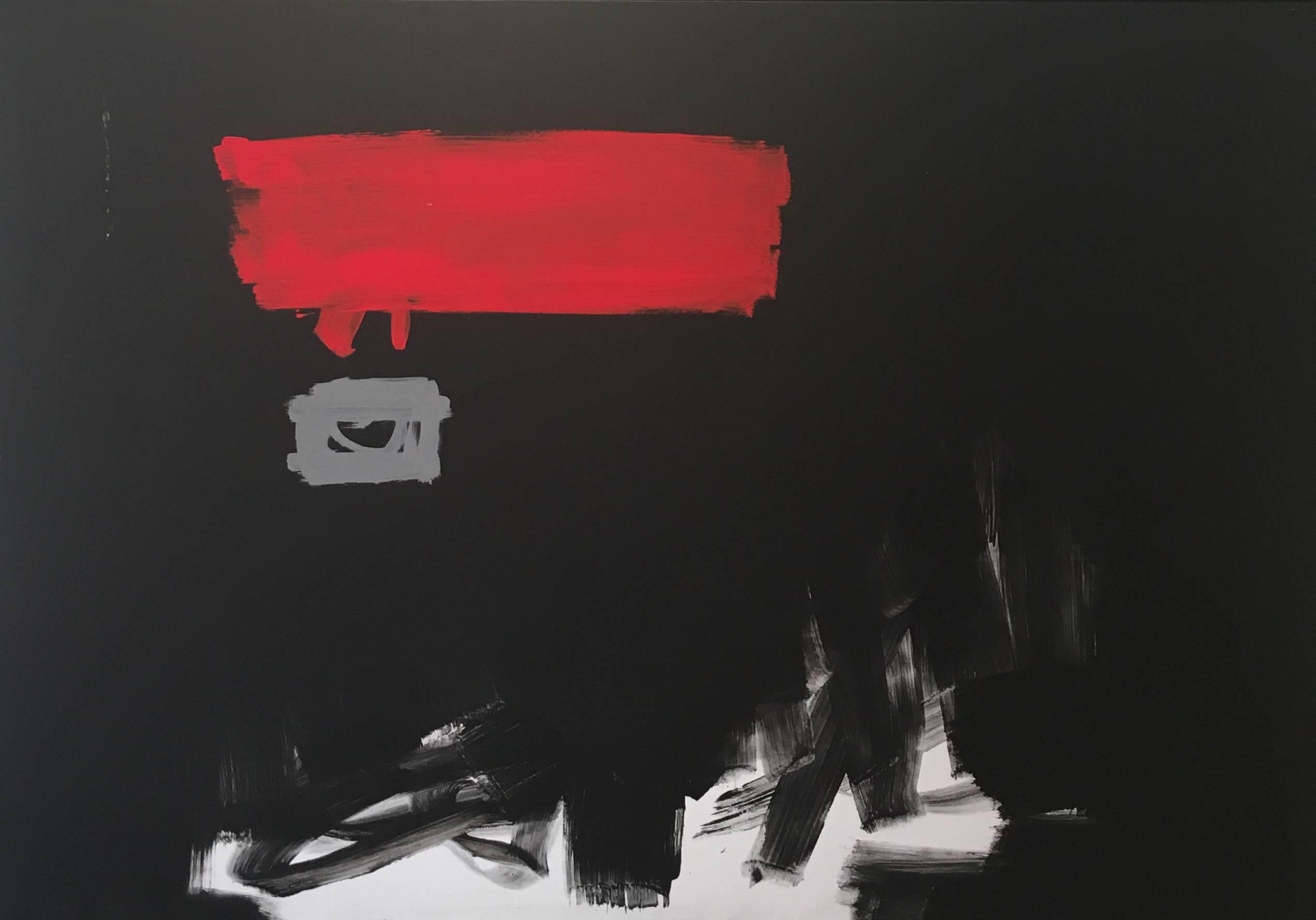 Abstract Painting de RAFAEL RUZ - Ruz 31 Negro y Rojo   resumen original