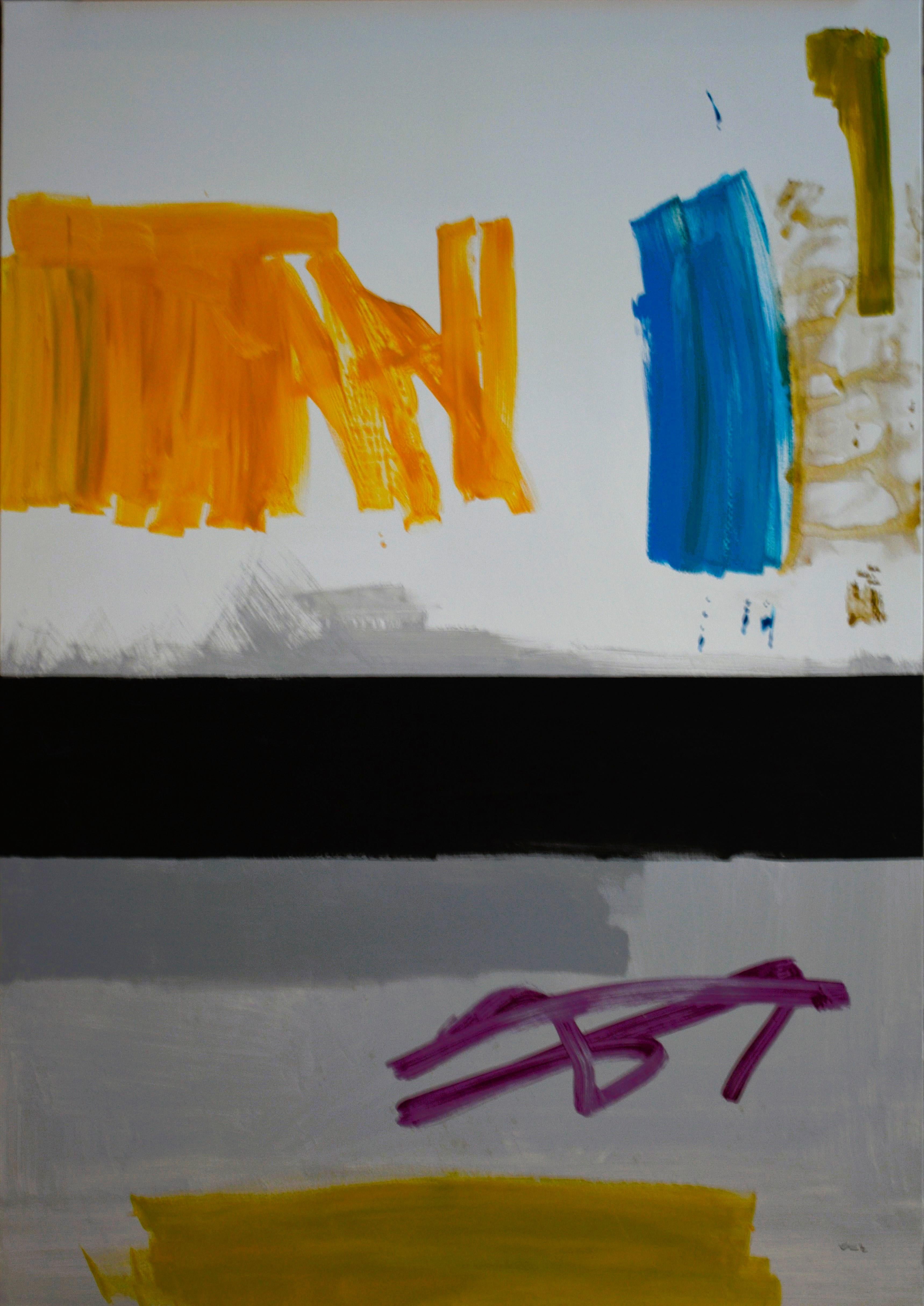 RAFAEL RUZ Abstract Painting – Ruz 3342 – Abstrakte Acrylmalerei auf Leinwand, gerahmt, 21. Jahrhundert