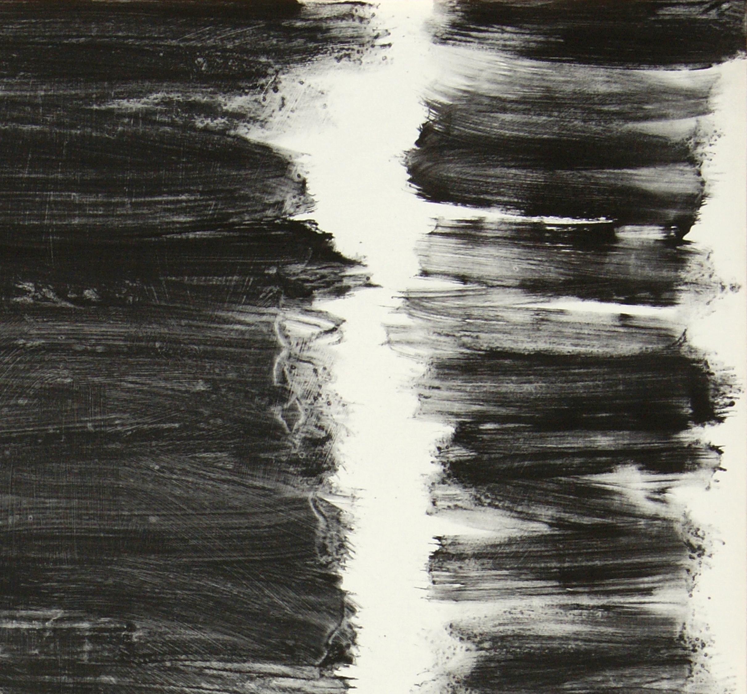 Ruz  Schwarz-Weiß-Serie Qui Primitivum est  Acryl auf Leinwand Gemälde (Abstrakt), Painting, von RAFAEL RUZ