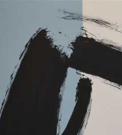 Ruz Gray Blue Black Embeleso- Abstract Acrylic Painting