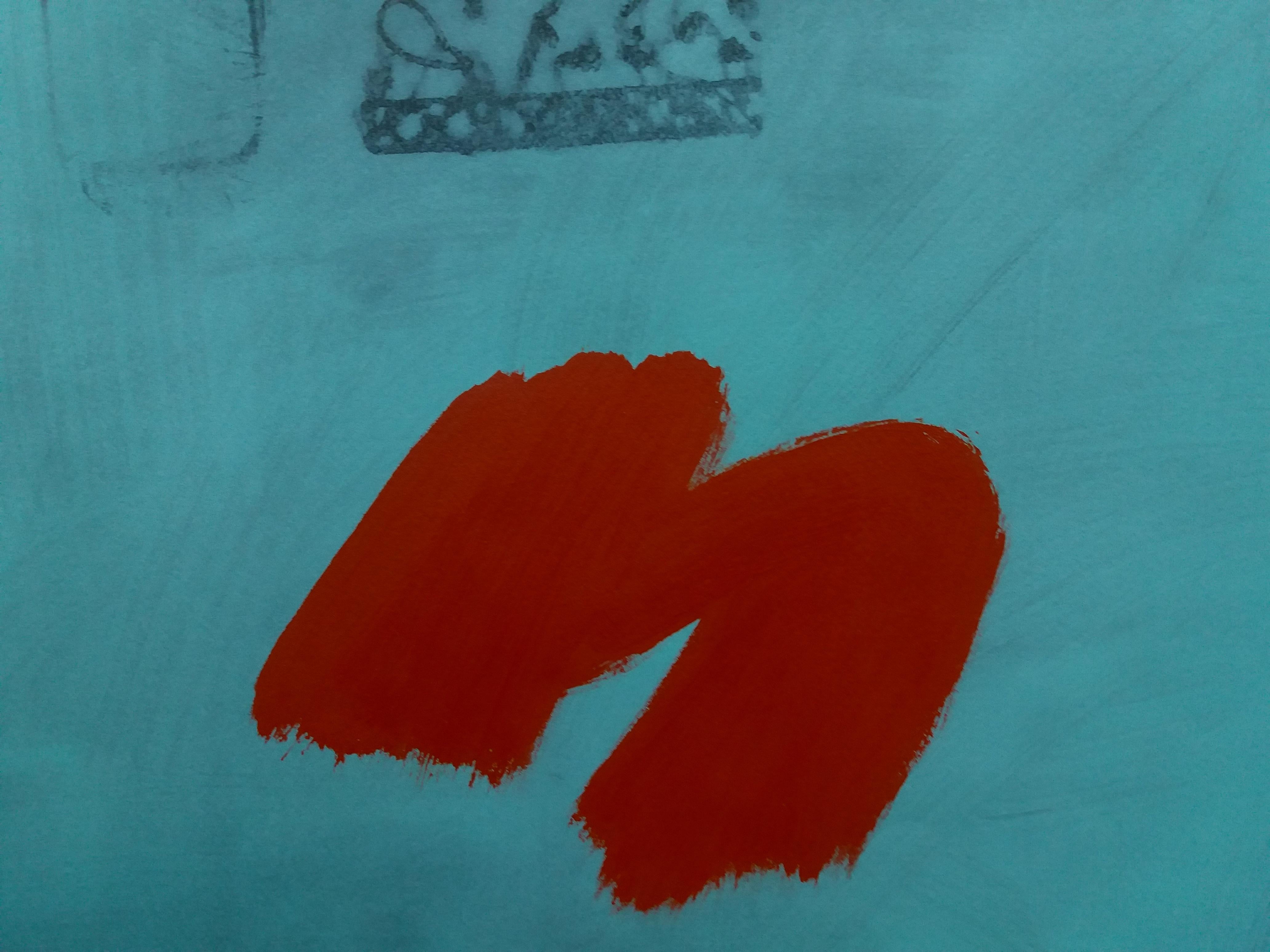 Ruz  7 paesaggi astratti blu e rossi  Acrilico astratto su carta - Painting Astratto di RAFAEL RUZ
