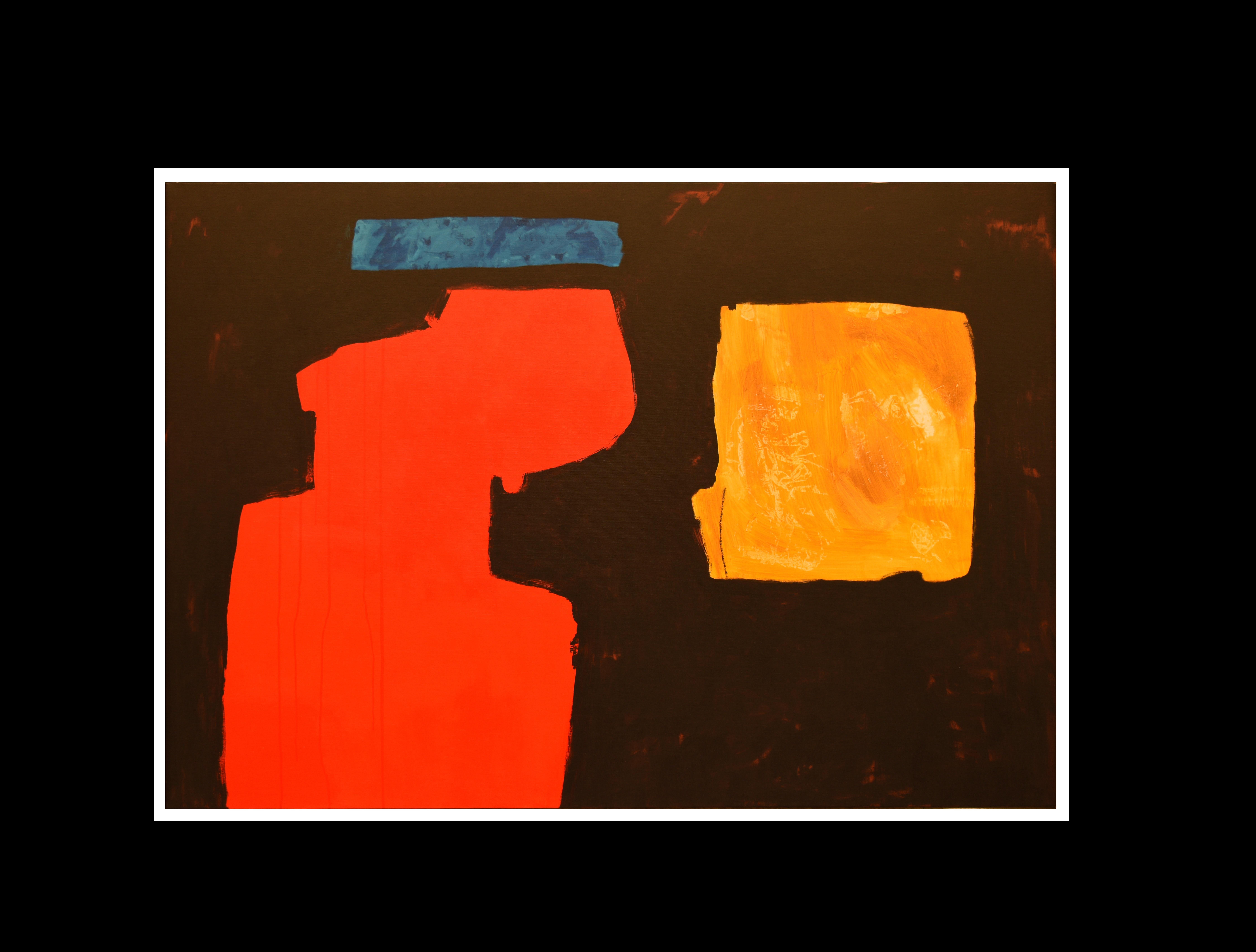 Ruz 7  Rot  Goldene  Schwarz  Abstraktes Gemälde in Acryl auf Leinwand im Angebot 1