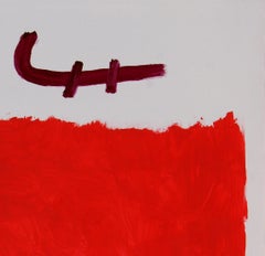 Ruz Red Vertical Sin conciencia abstract canvas acrylic painting