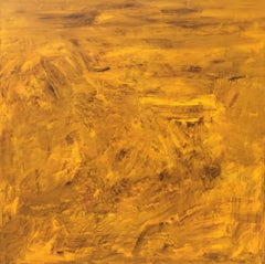 Ruz 8  Square  Big Golden  Yellow original abstract canvas 