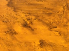 Ruz Big Square Gold and Black original abstract acrylic painting