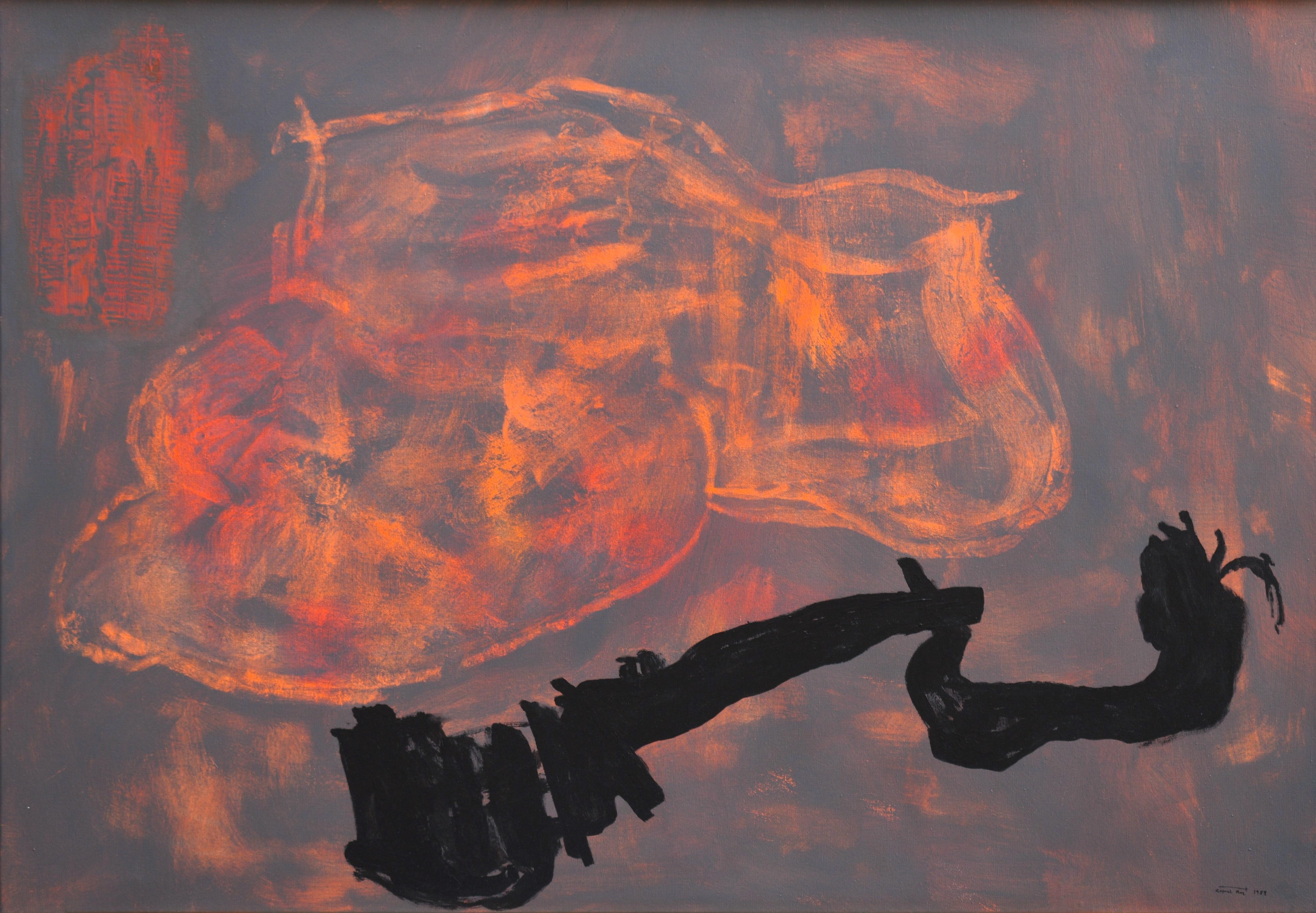 Pintura sobre lienzo acrílico Ruz 872 - Painting Abstracto de RAFAEL RUZ