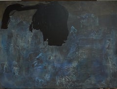 Ruz 881 Abstract Acrylic on Canvas Painting, Framed, 21st Century