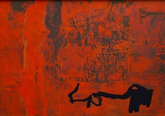Ruz 890 Acrylic Canvas Painting, Abstract Style, 21st Century, Framed