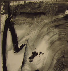 Ruz  Big  Red  Grey  Black    Abstract Acrylic oncanvas Painting