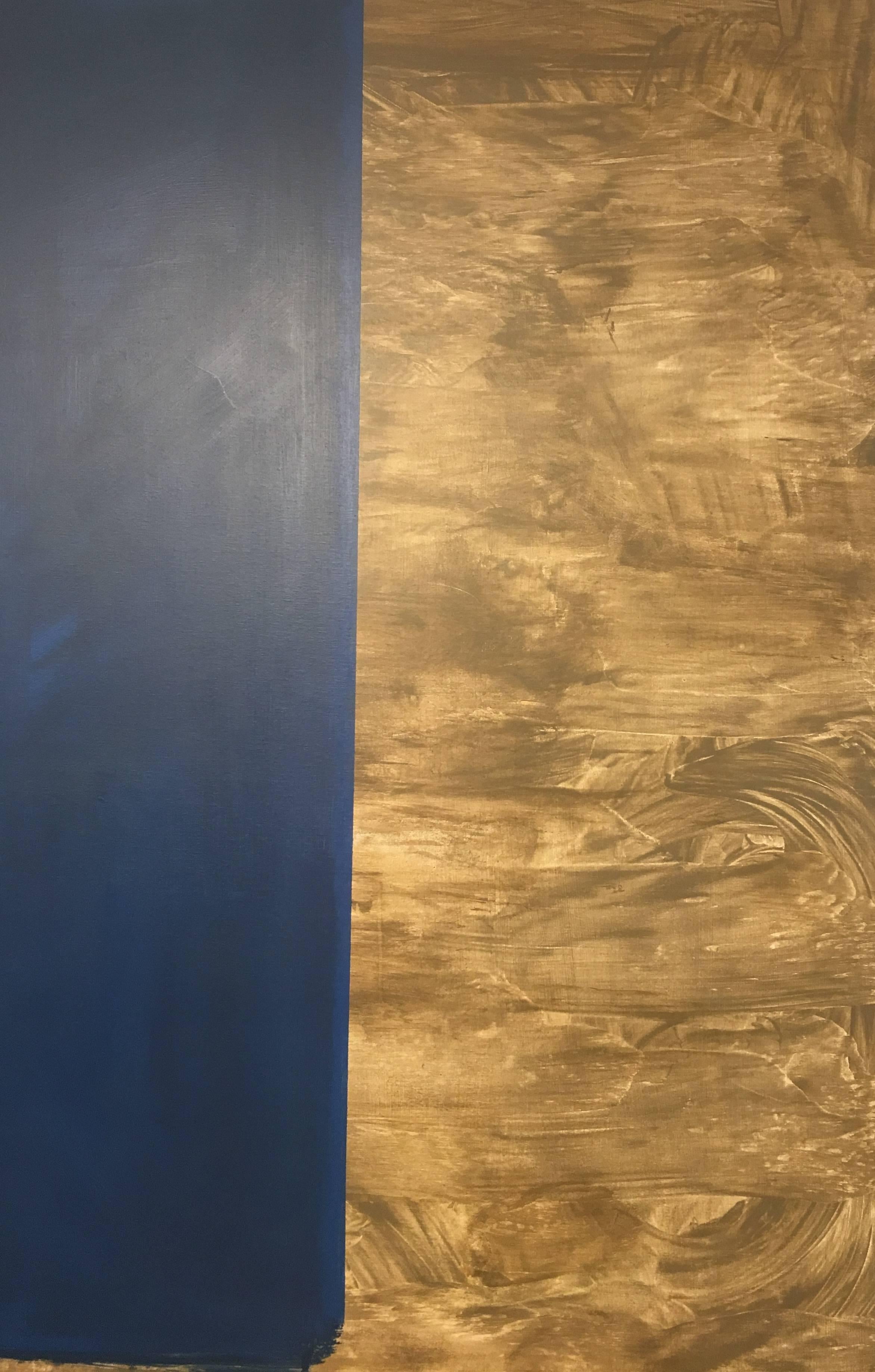 Ruz  Grandi Paesaggi Verticali -  Pittura astratta in acrilico su tela - Abstract Painting Marrone di RAFAEL RUZ