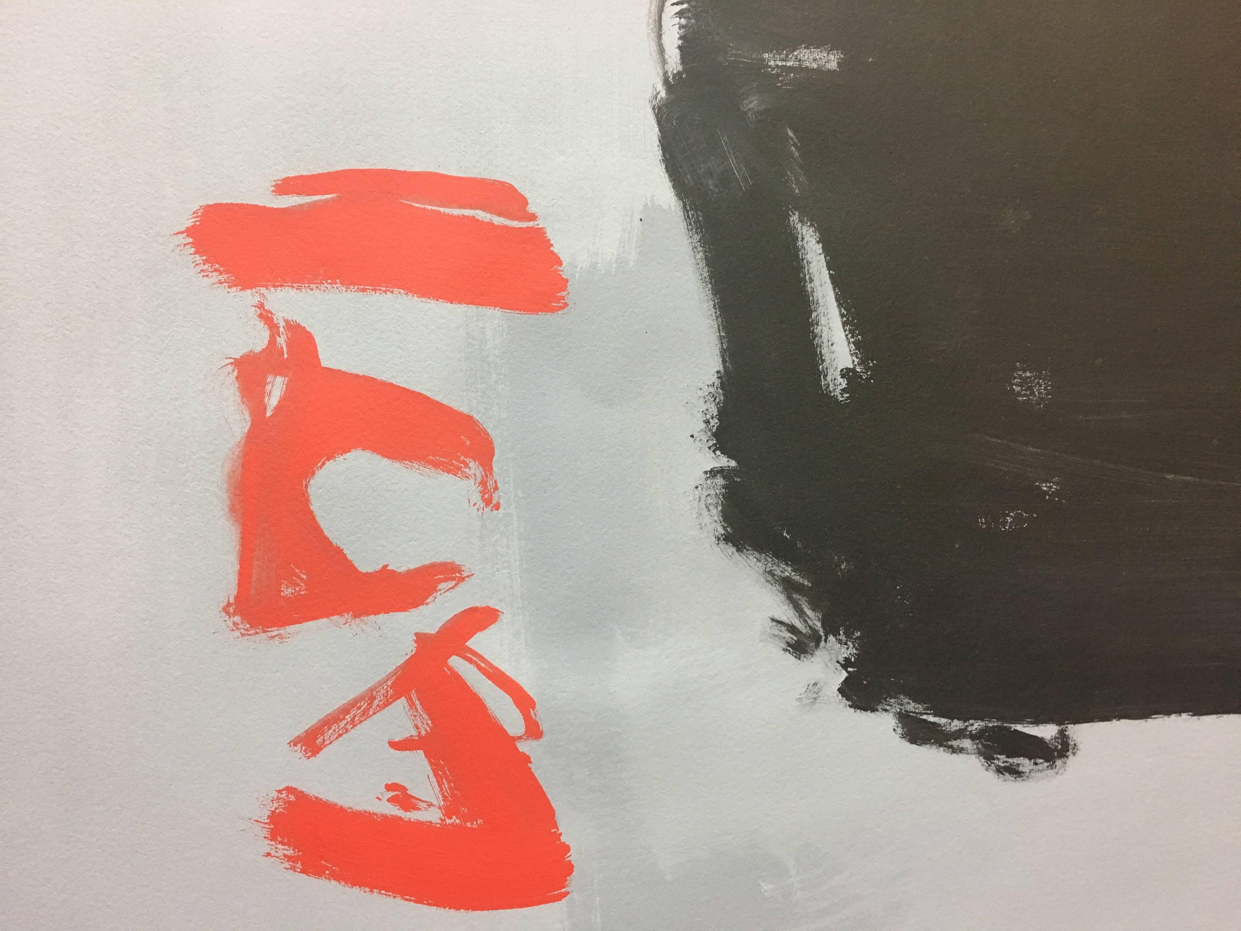 Ruz noir et rouge - peinture acrylique abstraite originale. . Encadré
 œuvre de l'artiste RUZ
Acrylique sur papier
Un état parfait

En contemplant le tableau de Ruz, nous sommes enclins à parler d'un véritable 